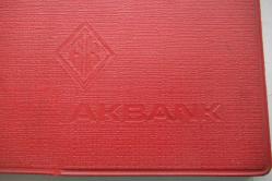 AKBANK PLASTİK OKUL DEFTERİ KAPAĞI VE DEFTERİ KULLANILMAMIS (SARI KASA