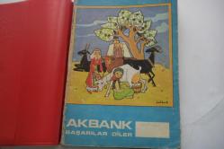 AKBANK PLASTİK OKUL DEFTERİ KAPAĞI VE DEFTERİ KULLANILMAMIS (SARI KASA
