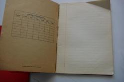 AKBANK PLASTİK OKUL DEFTERİ KAPAĞI VE DEFTERİ KULLANILMAMIS (SARI KASA