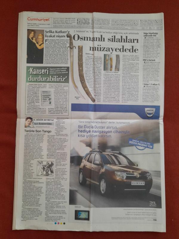 Cumhuriyet Gazetesi 23 Ekim 2011 Terör Örgütü Ağır Darbe Aldı  