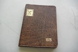Antika - TÜRKİYE EMLAK KREDİ BANKASI 1975    AJANDA  KOLLEKSİYONLUK ESKİLER CEP BOY   (SARI KASA - kitantik - kitaLog