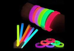 100 ADET ışıklı bileklik kalın bileklik glow bileklik ışıklı glow çubuk bileklik