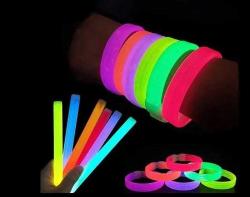 100 ADET ışıklı bileklik kalın bileklik glow bileklik ışıklı glow çubuk bileklik