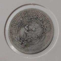 1327-8 SULTAN REŞAT ORİJİNAL NİKEL 40 PARA LL2SS1 NADİRDİR