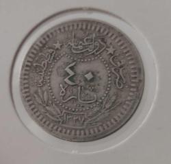 1327-8 SULTAN REŞAT ORİJİNAL NİKEL 40 PARA P1ŞŞ2 NADİRDİR