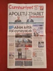 Cumhuriyet Gazetesi 28 Nisan 2018 Apoletli Ziyaret,AİHM Kritik Rol Oynayacak,Güney ve Kuzey Kore Liderleri Barış İçin Buluştu,Oy İsteyen AKP'lilere Demirtaş'ı Hatırlatın,İyi Parti Düğümü,İsrail Ateşi Yine Can Aldı,Dünya Konuşuyor,Gurur Duyuyorum,Galatasaray'a Özel Prim,İspanya'dan Uşak'a Geçtiler