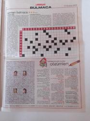 Milliyet Bulmaca Gazetesi - 10 Ağustos 2003 -  Şifreli Bulmaca - Sözcük Yerleştirmece -Brad Pitt Fotoğrafı - Nicole Kidman - Kim Bassinger - Alec Baldwin- Petek Bulmaca - Zeka Oyunları - Mozaik Bulmaca