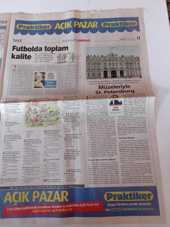 Milliyet Pazar Gazetesi 9 Ekim 2005 Türk Sineması Yeni Nesli  