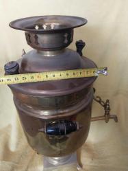 BAKIR SEMAVER, ELEKTİRİKLİ BAKIR SEMAVER, PİRİNÇ AYAKLI, PİRİNÇ MUSLUKLU..NOT: ELEKTRİK KABLOSU YOKTUR..