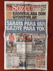 Sözcü Gazetesi 9 Mart 2015 Gazetecilik Kaotik Bir Meslek Haline Dönüştü, Başbakanlık'ta Dolar Zirvesi, Bakan Şimşek'in Türkiye Haritasını Apo Dahi Çizmedi, Çukurova Derbisinde Demir Yumruk,Atina'da Sevgilerle,Bir Fener Klasiği, Hamzaoğlu:İpi Biz Göğüsleriz