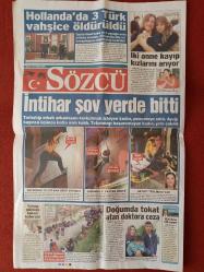 Sözcü Gazetesi 9 Mart 2015 Gazetecilik Kaotik Bir Meslek Haline Dönüştü, Başbakanlık'ta Dolar Zirvesi, Bakan Şimşek'in Türkiye Haritasını Apo Dahi Çizmedi, Çukurova Derbisinde Demir Yumruk,Atina'da Sevgilerle,Bir Fener Klasiği, Hamzaoğlu:İpi Biz Göğüsleriz