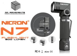 NICRON N7 5W 600LM LED El Feneri 90°DÖNEBİLEN KAFA ALÜMİNYUM GÖVDE MIKNATISLI TABAN TAKTİK EL FENERİ