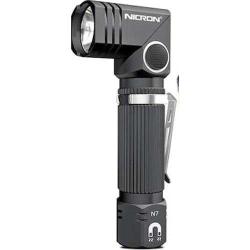 NICRON N7 5W 600LM LED El Feneri 90°DÖNEBİLEN KAFA ALÜMİNYUM GÖVDE MIKNATISLI TABAN TAKTİK EL FENERİ