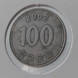 2002 GÜNEY KORE 100 WON ORİJİNAL MADENİ PARASI N2YY3 NADİR