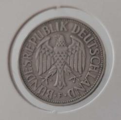 1956-F ALMANYA 1 MARK ORİJİNAL MADENİ PARASI AA1L2M NADİR