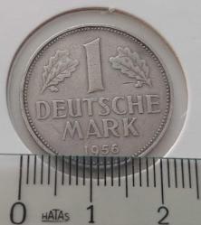 1956-F ALMANYA 1 MARK ORİJİNAL MADENİ PARASI AA1L2M NADİR
