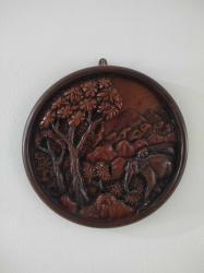 70 Yıllık Ağaç Oyma Duvar Tabağı