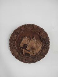 70 Yıllık Ağaç oyma duvar tabağı