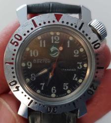 RUSYA BOCTOK (VOSTOK) MARKA KURMALI BAKIMLI MUHTEŞEM ORİJİNAL FÜME-KOYU YEŞİL KADRAN SÜPER KOL SAATİ RRRR1A1 NADİR