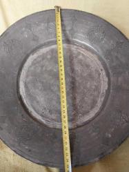 OSMANLI DÖNEMİ ERMENİ USTA İŞİ, YOĞUN SÜSLEMELİ, BÜYÜK BOY BAKIR PİLAVLIK.