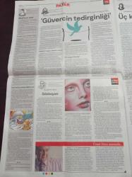 Cumhuriyet Pazar Gazetesi - 1 Nisan 2018 - Sayı 13 - Üç Kelebek Kendi Kozalarında - Bartu Küçükçağlayan - Üniversite Fikret'tir - Mekteb-i Sultani - Boğaziçi Üniversitesi - Güvercin Tedirginliği - Edebiyat Ve Kötülük - B Sınıfı Dövüş Filmi Misilleme - Taş Gibi Kim Wilde- Beyoğlu Attık Marjinal Arapların - Deniz Seki