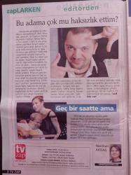 Vatan TV Zap Gazetesi - 4 Nisan 10 Nisan 2005 - Devlet Düşmanı Filmi - Will Smith Fotoğrafı - Tüm Zamanların En İyi Aktörü Kim - Robert De Niro - Penelope Cruz - Şampiyonlar Ligi'nde Çeyrek Final - Yedikule Hisarı Konserleri - Bülent Ortaçgil - Zuhal Olcay - Ceyhun Yılmaz - Kevin Costner- Whitney Houston