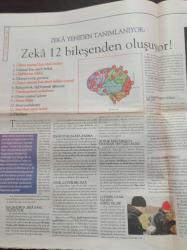 Cumhuriyet Bilim Teknoloji Gazetesi - 12 Kasım 2010- Sayı 1234 -  YouTube Barometresi Neyi Ölçer -Zekanın 12 Bileşeni - Uzamsal Kısa Süreli Bellek - Tanrıtanımazlık Eğitim Düzeyi Yüksek Olanlarda Safsata Daha Mı Çok - Madem Suyu Mu Soda Mı - Paleolitik Heykellerde Fizik Ve Abartma Bilgisi