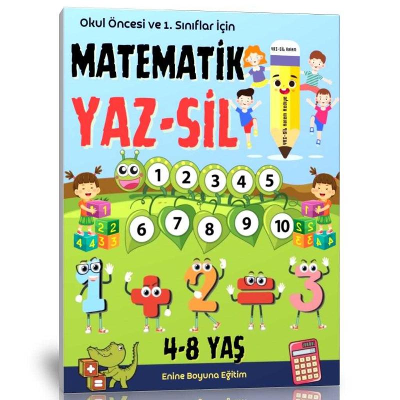 Okul Öncesi ve 1. Sınıflar İçin Matematik YAZ-SİL Kitabı