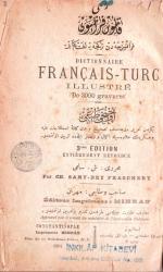 Dictionnaire Français-Turc/illustré de 3000 gravures,3.éme Edition-(Fransızca Türkçe/Osmanlıca Sözlük)Deri Ciltli,1901 Basım/Koleksiyonluk Nadir Eser