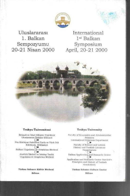 Uluslararası 1. Balkan Sempozyumu 20-21 Nisan 2000