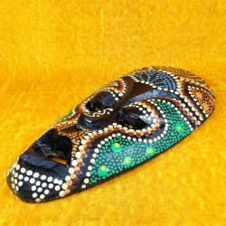 VINTAGE EL YAPIMI AHŞAP AFRİKA MASK BOY 25 cm