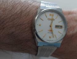 JAPONYA P-8200 CITIZEN MARKA BEYAZ KADRAN ORİJİNAL MUHTEŞEM TAKVİMLİ ANTİK OTOMATİK ÇOK BAKIMLI AKTİF KOL SAATİ M2RRR3