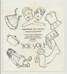 1966 AMERİKAN KIZ KOLEJİ MEZUNLAR DERNEĞİ KERMESİ DAVETİYESİ...