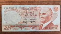 YİRMİ (20) TÜRK LİRASI 6.EMİSYON 3.TERTİP  ÇİL+++ G69 586714