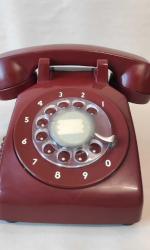 Antika - Nostalji Kırmızı Renkli Antika Çevirmeli Telefon - kitantik - kitaLog