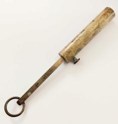 BARUT ÖLÇEĞİ, PİRİNÇ ÇOK ESKİ KOLEKSİYONLUK BARUT ÖLÇEĞİ..