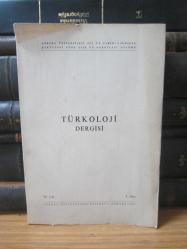Türkoloji Dergisi IX.Cilt 1.Sayı - Yıl 1991 (Ankara Üniversitesi DTCF Türk Dili ve Edebiyatı Araştırmaları Enstitüsü)