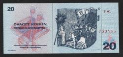 ** ÇEKOSLAVAKYA ( 20 * KORUN ) 1970 * F  1 - ÇİL