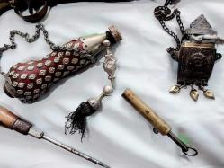 BARUTLUK, OSMANLI  ALPAGA BARUTLUK, MUHTEŞEM İŞÇİLİKLİ  YÜKSEK KONDÜSYONU OLAN KOLEKSİYONLUK BARUTLUK.