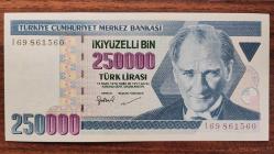 Efemera - İKİYÜZELLİ BİN (250 000)TÜRK LİRASI 7. EMİSYON 3. TERTİP ÇİL +++I69 861560 - kitantik - kitaLog