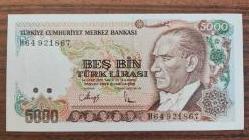 BEŞ BİN (5000)TÜRK LİRASI 7. EMİSYON 4. TERTİP ÇİL++ H64 921867
