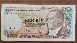 BEŞ BİN (5000)TÜRK LİRASI 7. EMİSYON 4. TERTİP ÇİL++ H85 830625