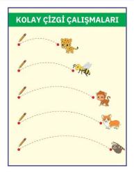 Kolay Çizgi Çalışmaları YAZ SİL Kitabı