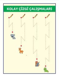 Kolay Çizgi Çalışmaları YAZ SİL Kitabı
