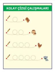 Kolay Çizgi Çalışmaları YAZ SİL Kitabı