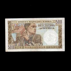 SIRBİSTAN (1941) - 500 Dinar (ÇÇT 8,0/10)