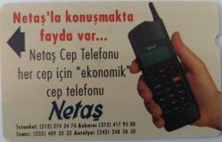 KOLEKSİYONLUK NETAŞ İBARELİ 1 BİR ADET ESKİ DÖNEM 100 KONTÖRLÜK NADİR ORİJİNAL TELEFON KARTIDIR NN2EE3
