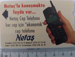 KOLEKSİYONLUK NETAŞ İBARELİ 1 BİR ADET ESKİ DÖNEM 100 KONTÖRLÜK NADİR ORİJİNAL TELEFON KARTIDIR NN2EE3