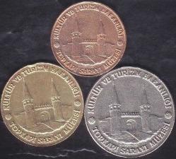 Topkapı Sarayı Müzesi Jetonu 3 Farklı Tam - İndirimli - öğrenci TakımKapsül İçinde Gönderilecek (EUR-71)