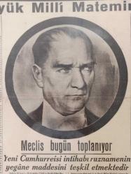 Cumhuriyet Gazetesi - Newspaper - Orijinal - 11 İkinciteşrin 1938 - 11 Kasım 1938 - 11 November 1938 -Büyük Milli Matemimiz - Onu kaybetmiş olmanın ıstırabı - Meclis bugün toplanıyor - Büyük Şefin ölümü önünde - Yeni Cumhurreisi intihabı ruznamenin yegâne maddesini teşkil etmektedir. - Başvekil Ankara'da - Atatürk'ün hayatı - Büyük Şefin hayatı baştanbaşa muvaffakiytler, zaferler ve mucizelerle doludur. Atatürk Yalova'da bir isitrahat anında -